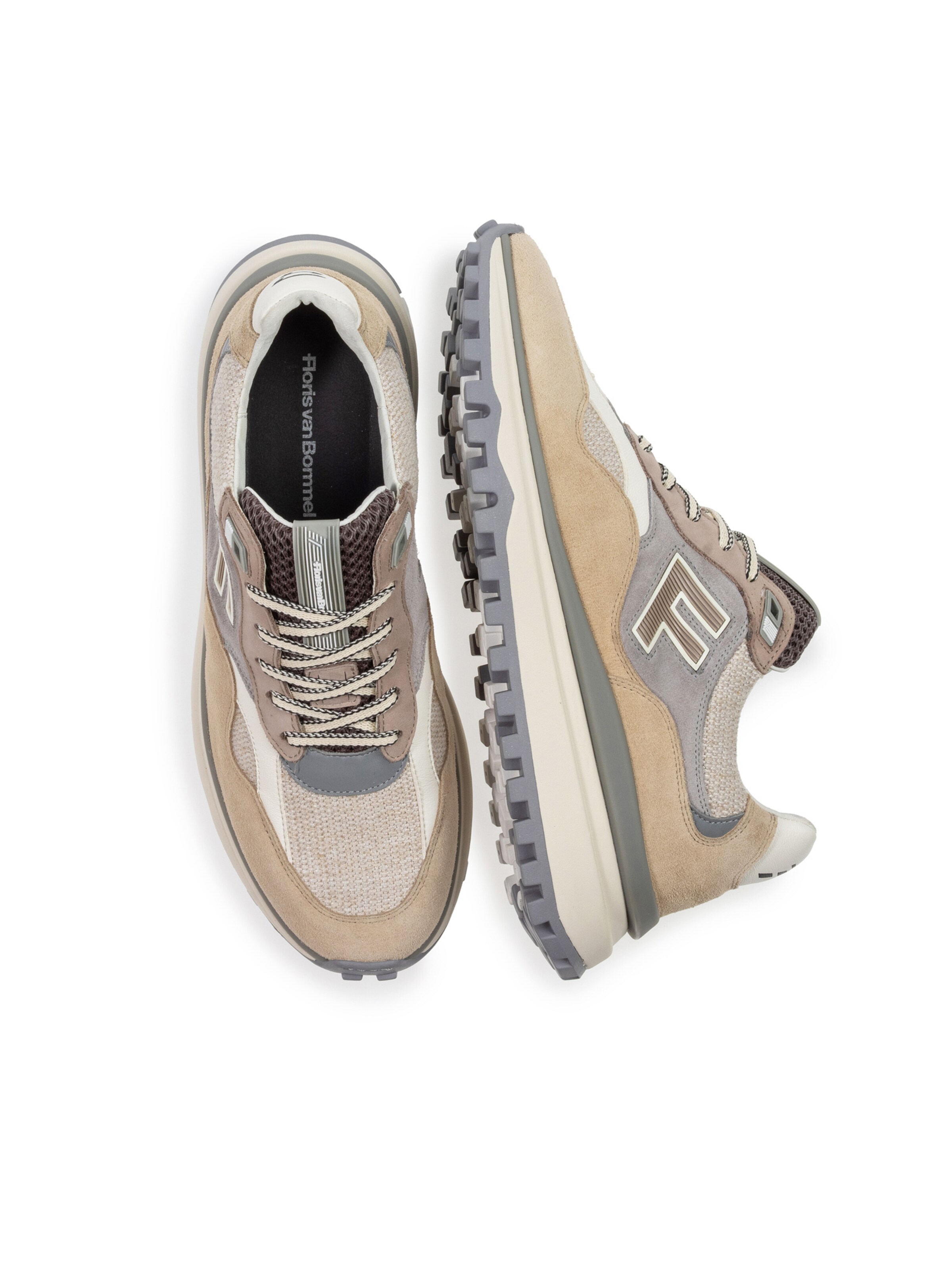 Floris van Bommel Sneakers laag 'De Gripper 01' in Beige