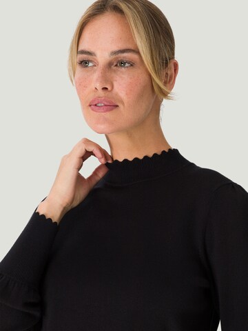 zero Strickpullover mit Bündchen in Schwarz