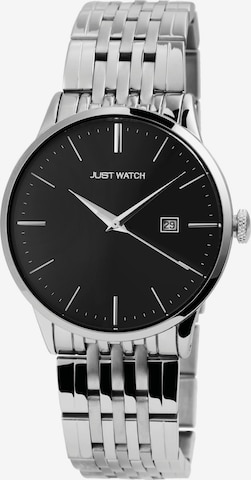 Just Watch Analoguhr in Silber: Vorderseite