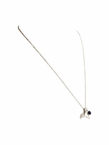 Gemshine Necklace 'Maritim Nautics Walflosse Walfisch Flosse Saphir' in Silver