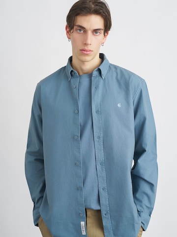 Carhartt WIP Regular fit Риза 'Bolton' в синьо: отпред