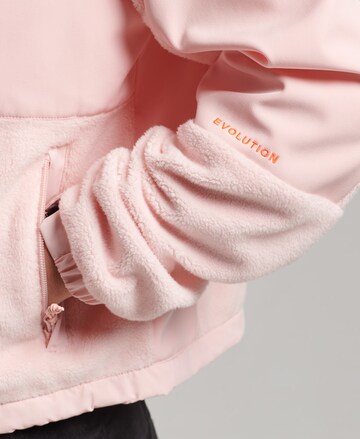 Superdry Fleecová mikina 'Hybrid Trekker' – pink