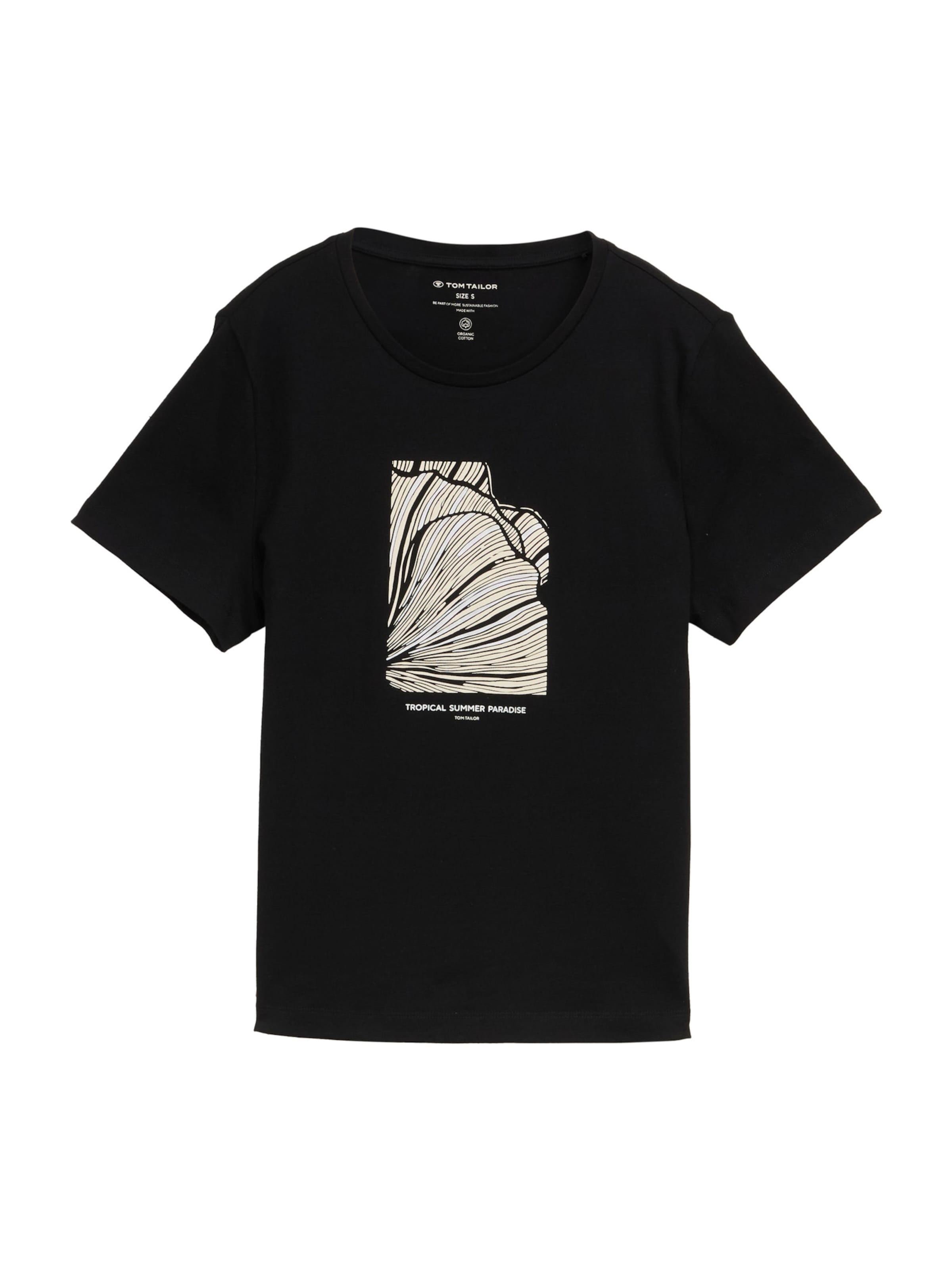 Tricou de la TOM TAILOR pe negru: față