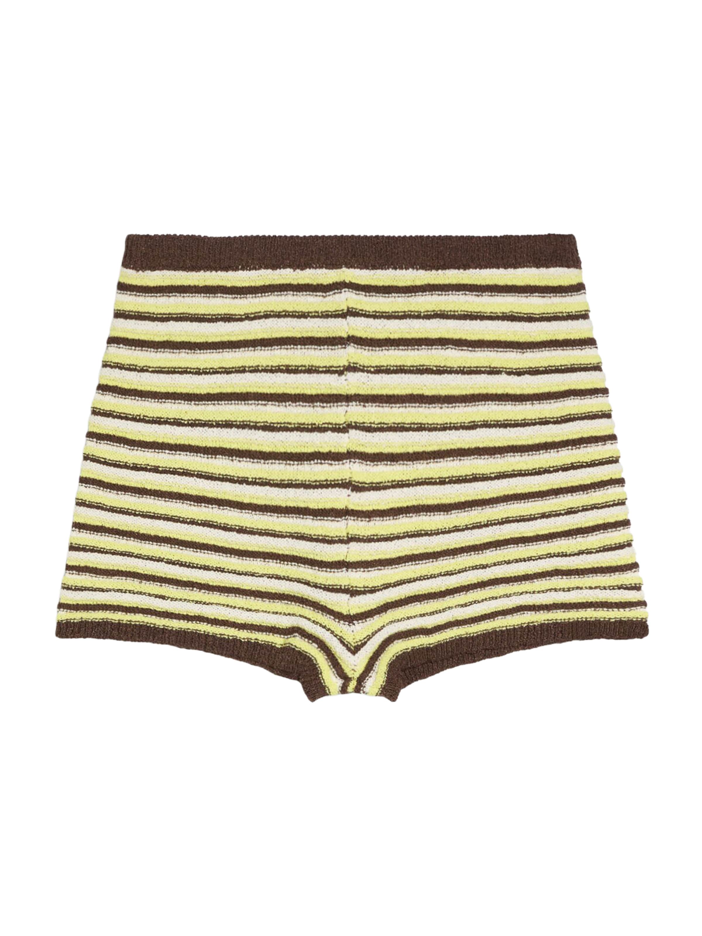 Bershka Skinny Shorts in Gelb: Vorderseite