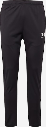 Pantaloni sport UNDER ARMOUR pe negru / alb, Vizualizare produs