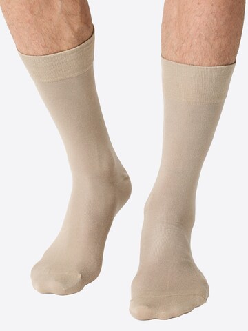 Nur Die Sokken ' Bambus Komfortbund ' in Beige: voorkant