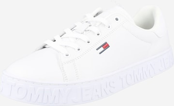 balts Tommy Jeans Zemie brīvā laika apavi: no priekšpuses