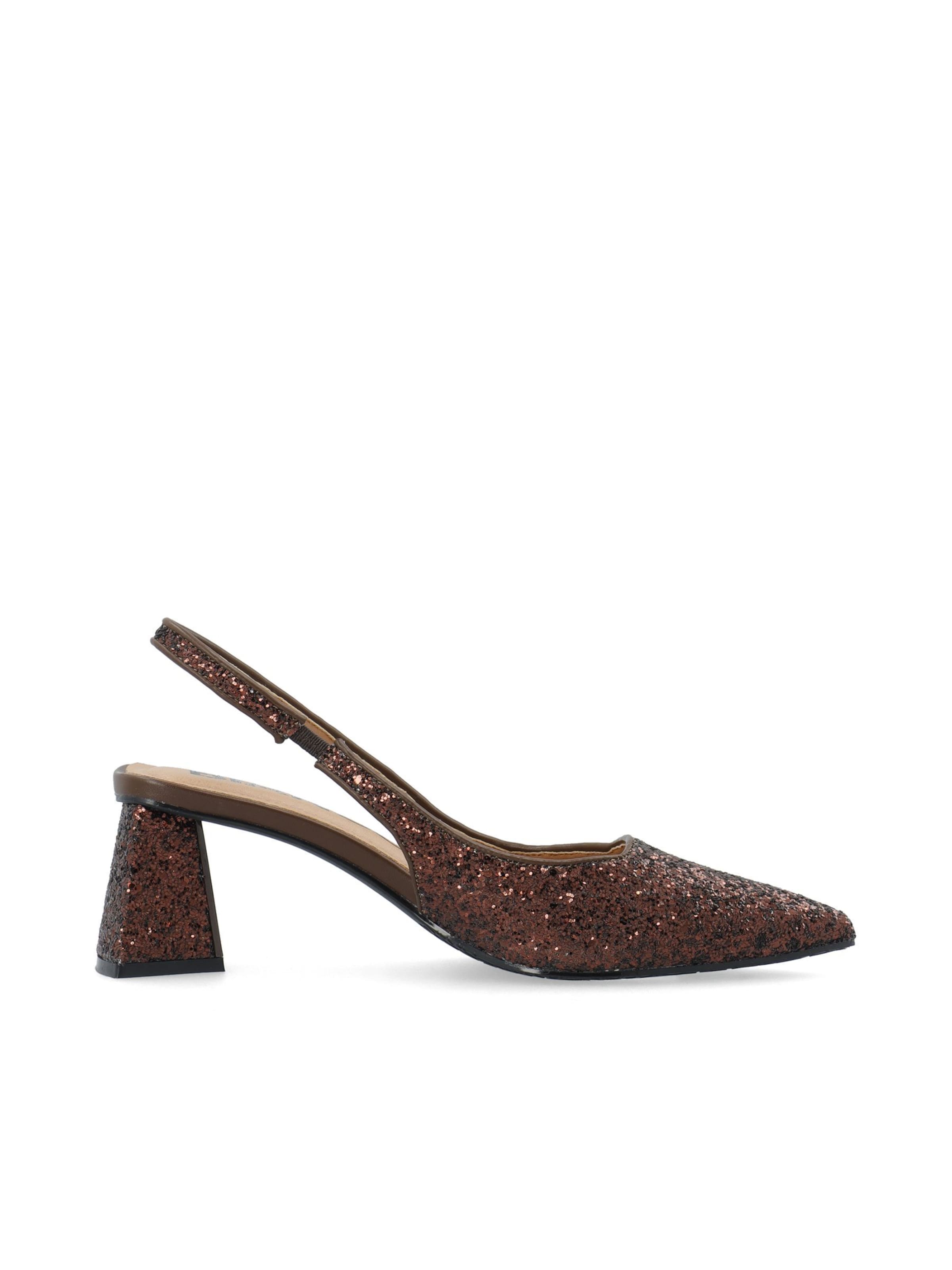 Escarpins à bride arrière 'Maralyn' Bianco en marron