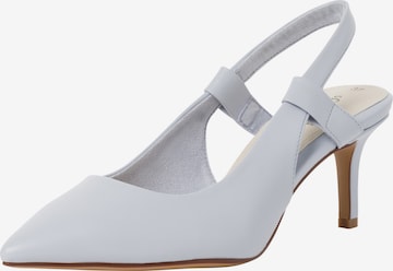 s.Oliver Дамски обувки на ток с отворена пета в бяло: отпред