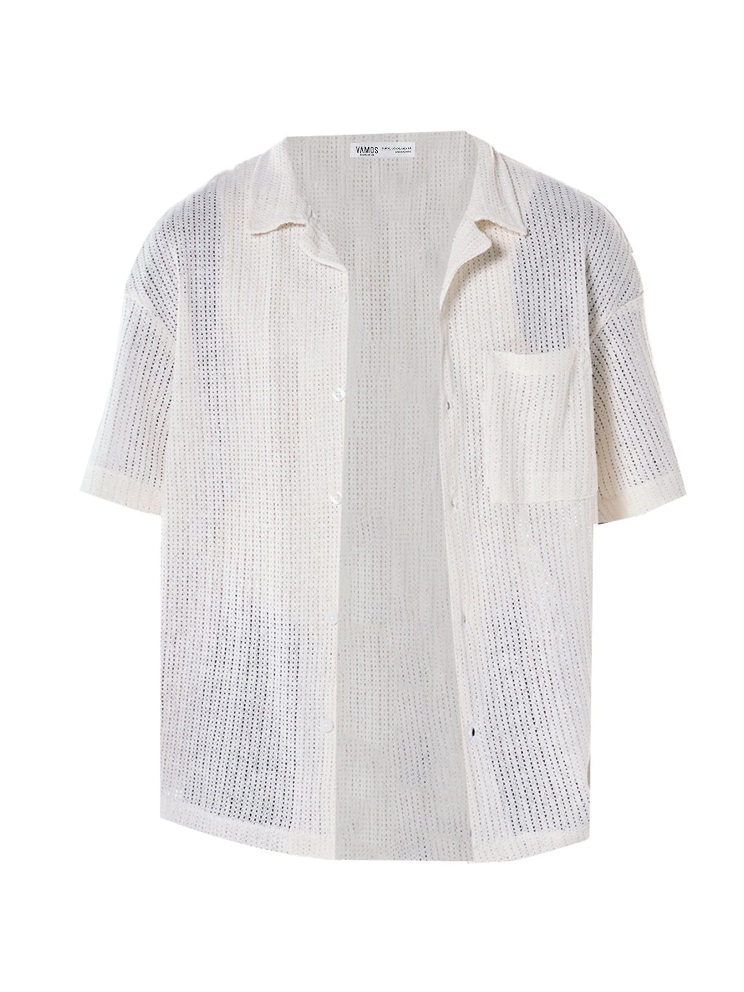 VAMOS CLO Comfort Fit Πουκάμισο σε λευκό: μπροστά