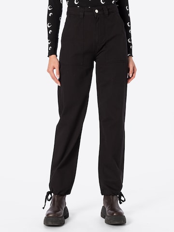 Warehouse Regular Pants in Black: front