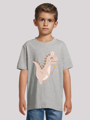 T-Shirt 'Süßer Mädchen Dinosaurier' F4NT4STIC en gris : devant