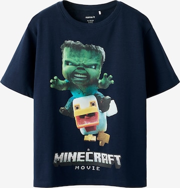 NAME IT Μπλουζάκι 'NKMNIF MINECRAFT' σε μπλε: μπροστά