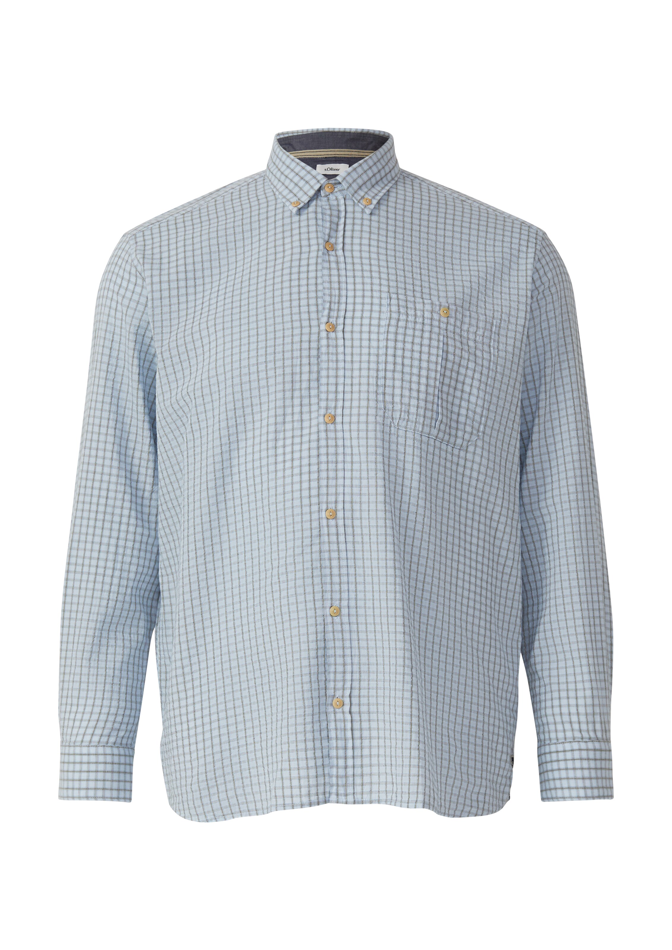 s.Oliver Regular fit Overhemd in Blauw: voorkant