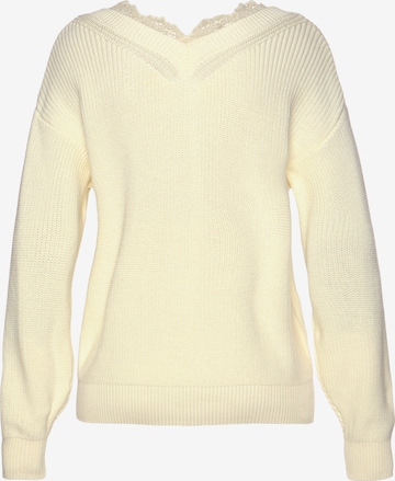 LASCANA Pullover in Gelb