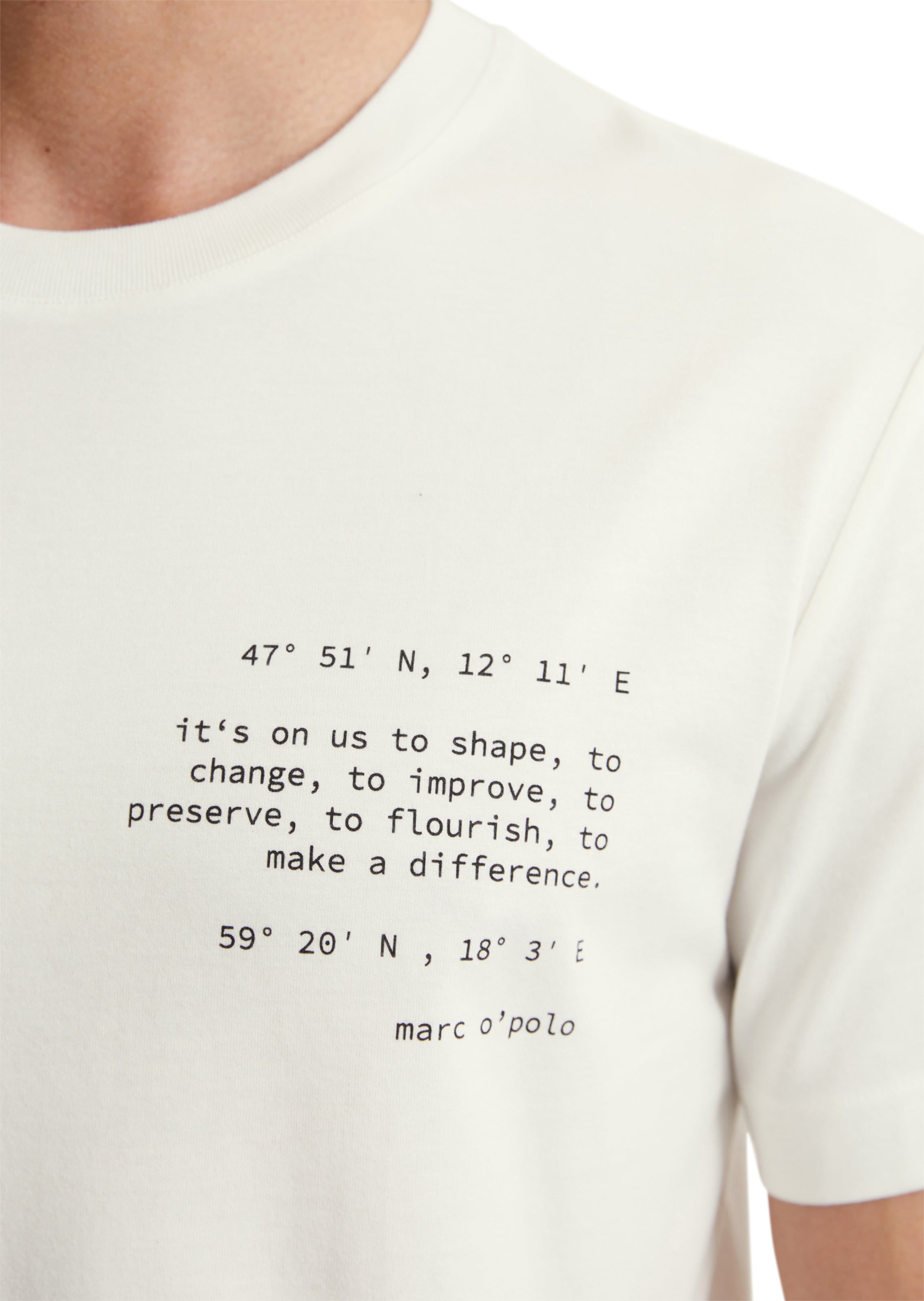 T-Shirt Marc O'Polo en blanc