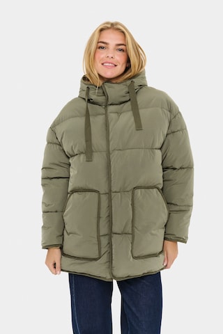 SAINT TROPEZ Vinterjakke i beige: forside