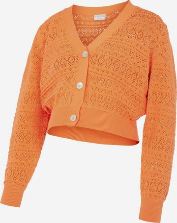 MAMALICIOUS Knit Cardigan in Orange: front