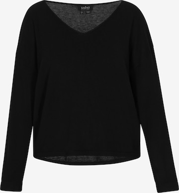 usha BLACK LABEL Pullover in Schwarz: Vorderseite