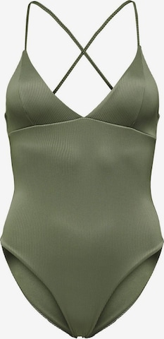 ONLY Triangle Swimsuit in Green: front