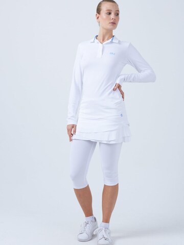 SPORTKIND Funktionsshirt 'Poloshirt Langarm'‌‌‌‌‌‌ in Weiß: Vorderseite