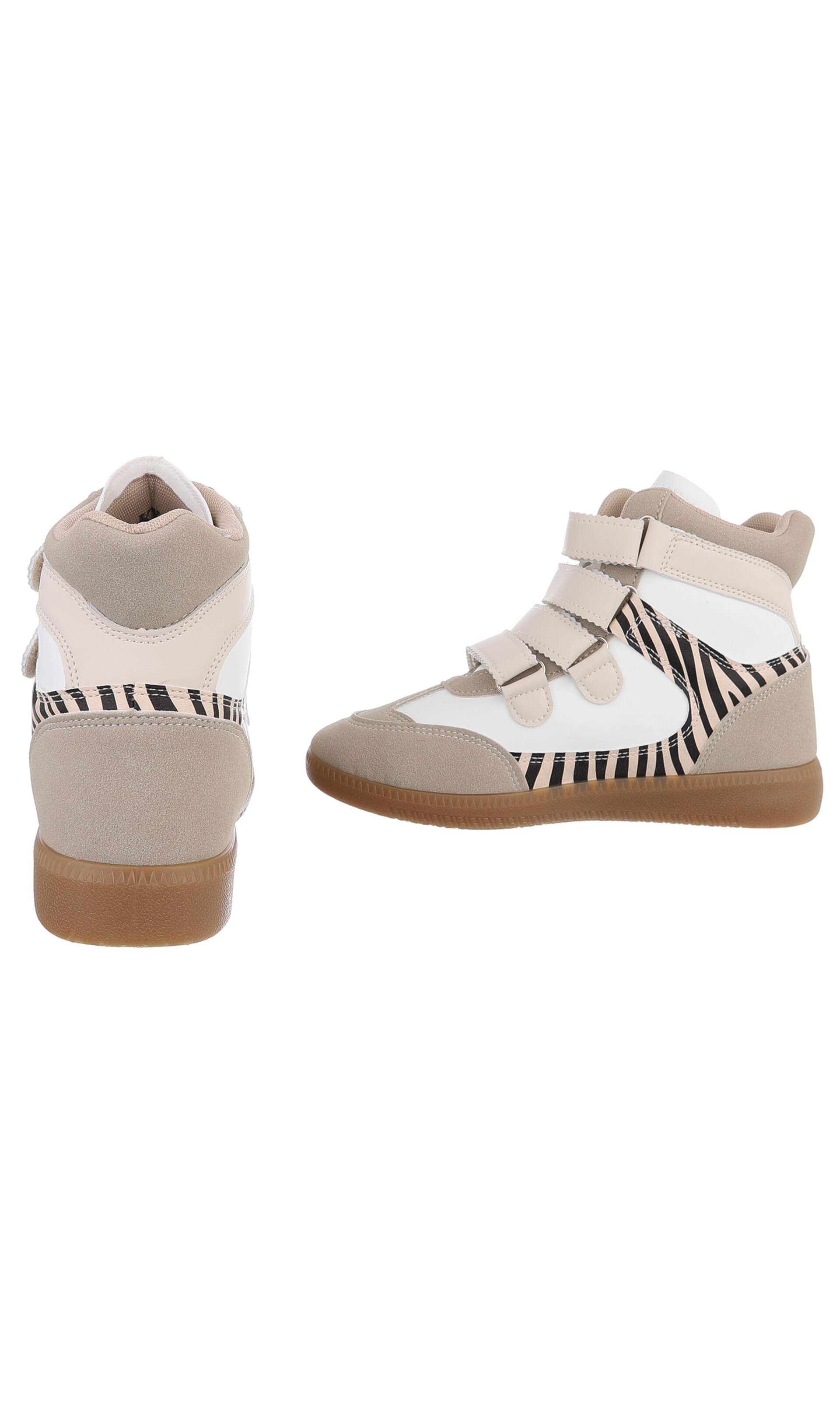 Ital-Design High-Top Sneakers in Beige