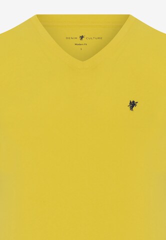 T-Shirt 'Barrow' DENIM CULTURE en jaune