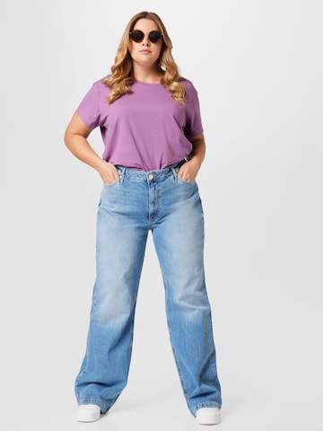 River Island Plus Wide leg Jeans 'HUNNI' i blå