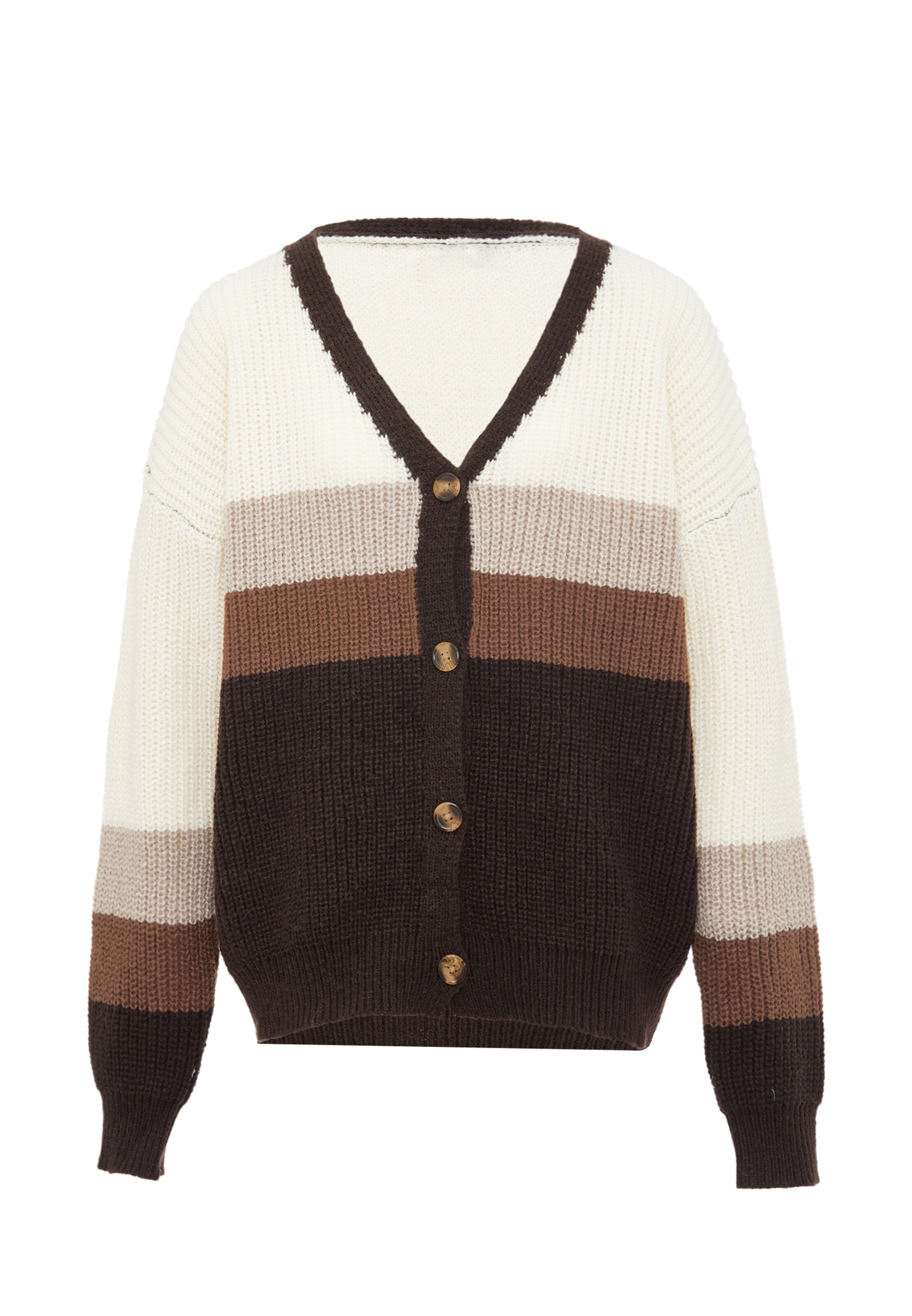Jalene Knit Cardigan in Brown: front