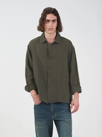 Giesto - Comfort Fit Camisa em verde: frente
