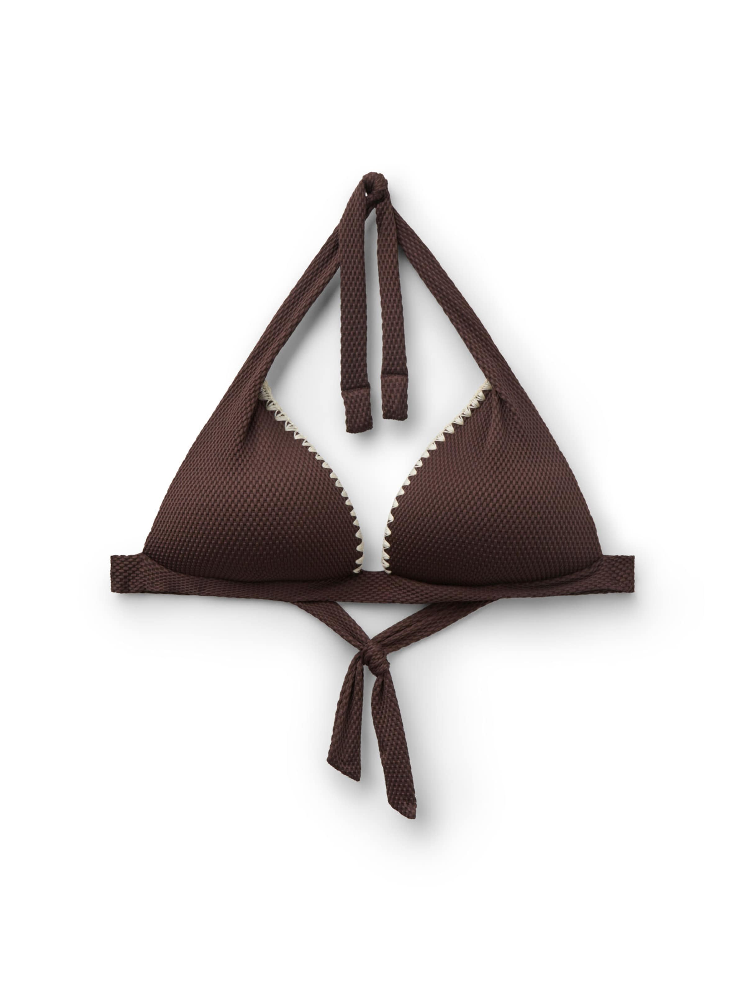 CALZEDONIA Triangel Bikinitop 'Bicolor Embroidery' in Braun: Vorderseite