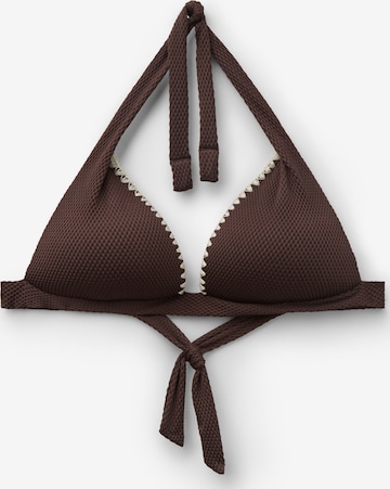 CALZEDONIA Triangel Bikinitop 'Bicolor Embroidery' in Braun: Vorderseite