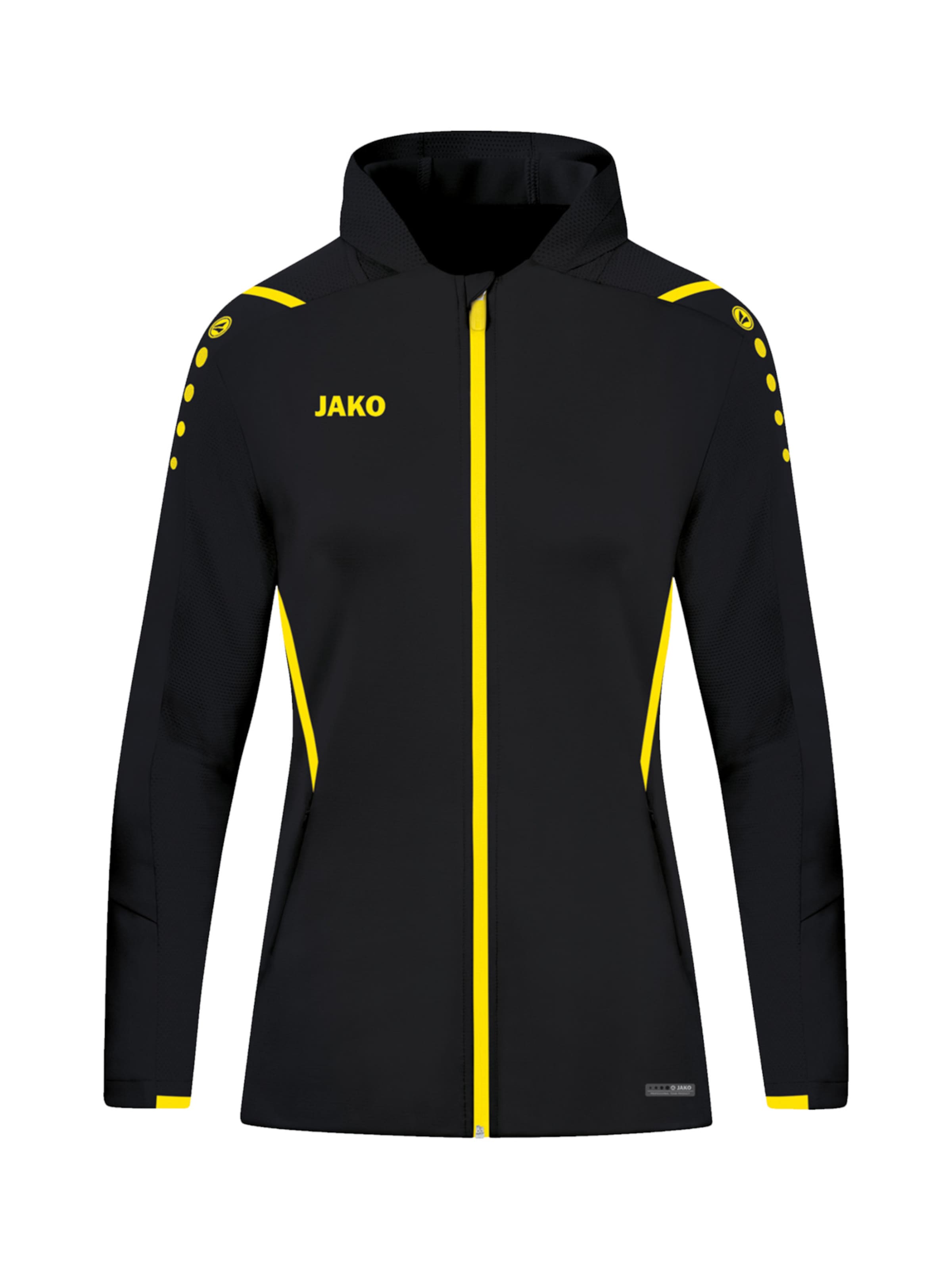 JAKO Trainingsjacke 'Challenge' in Schwarz: Vorderseite