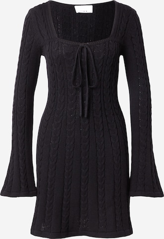 Rochie tricotat 'Palo Santo' de la florence by mills exclusive for ABOUT YOU pe negru: față