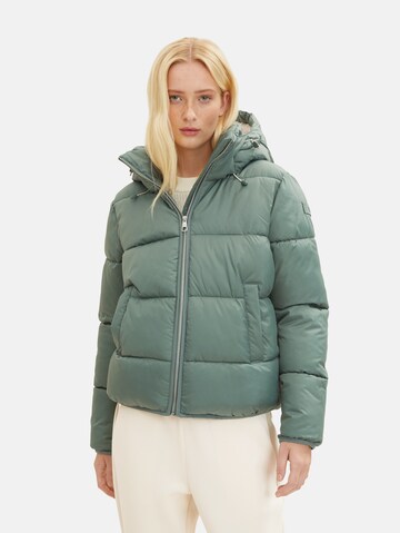 TOM TAILOR DENIM Winter Jacket in Green: front