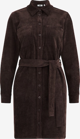 WE Fashion Shirt dress in Brown: front