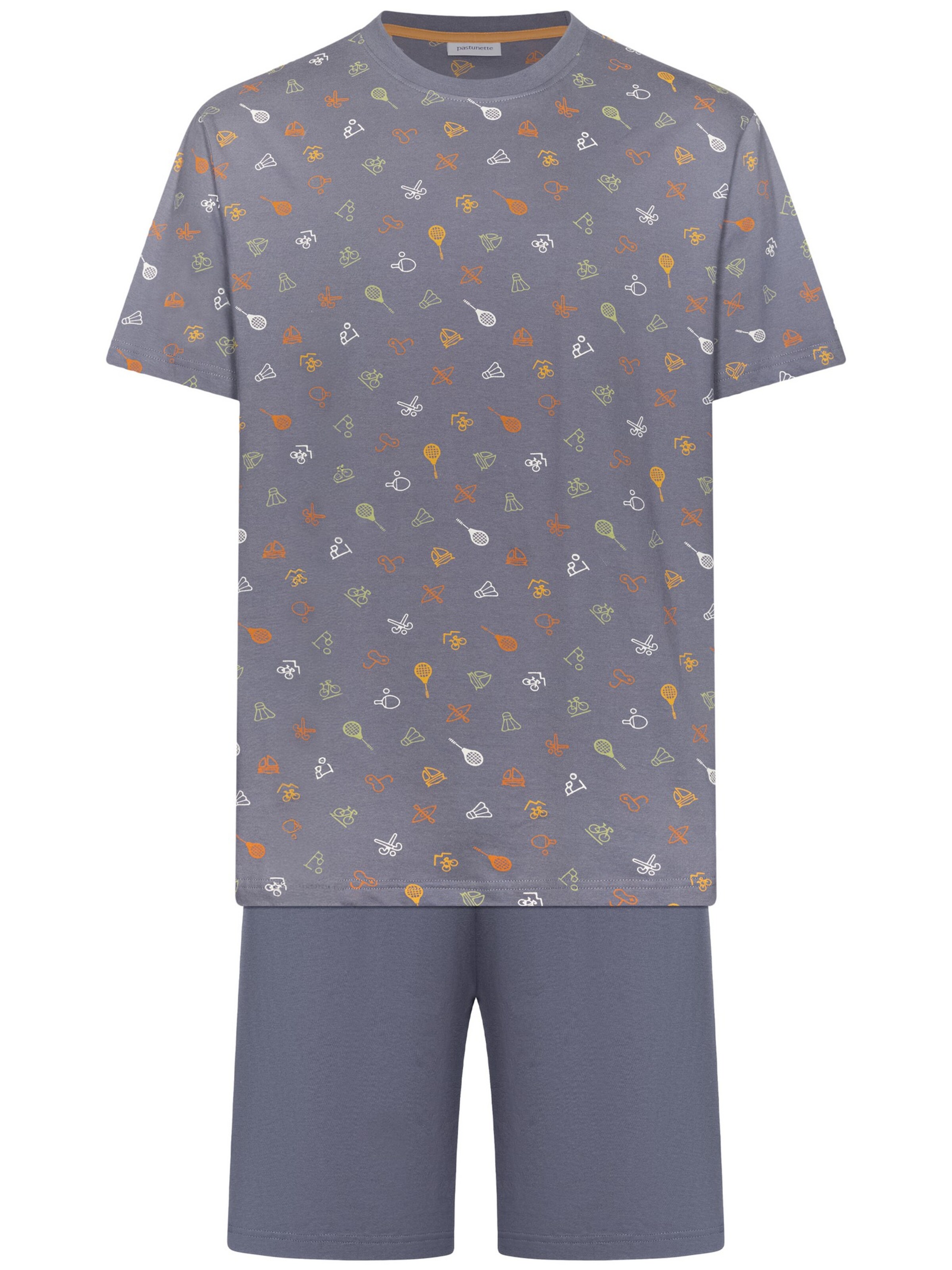 Pastunette Pyjama kort 'Shortama' in Grijs: voorkant
