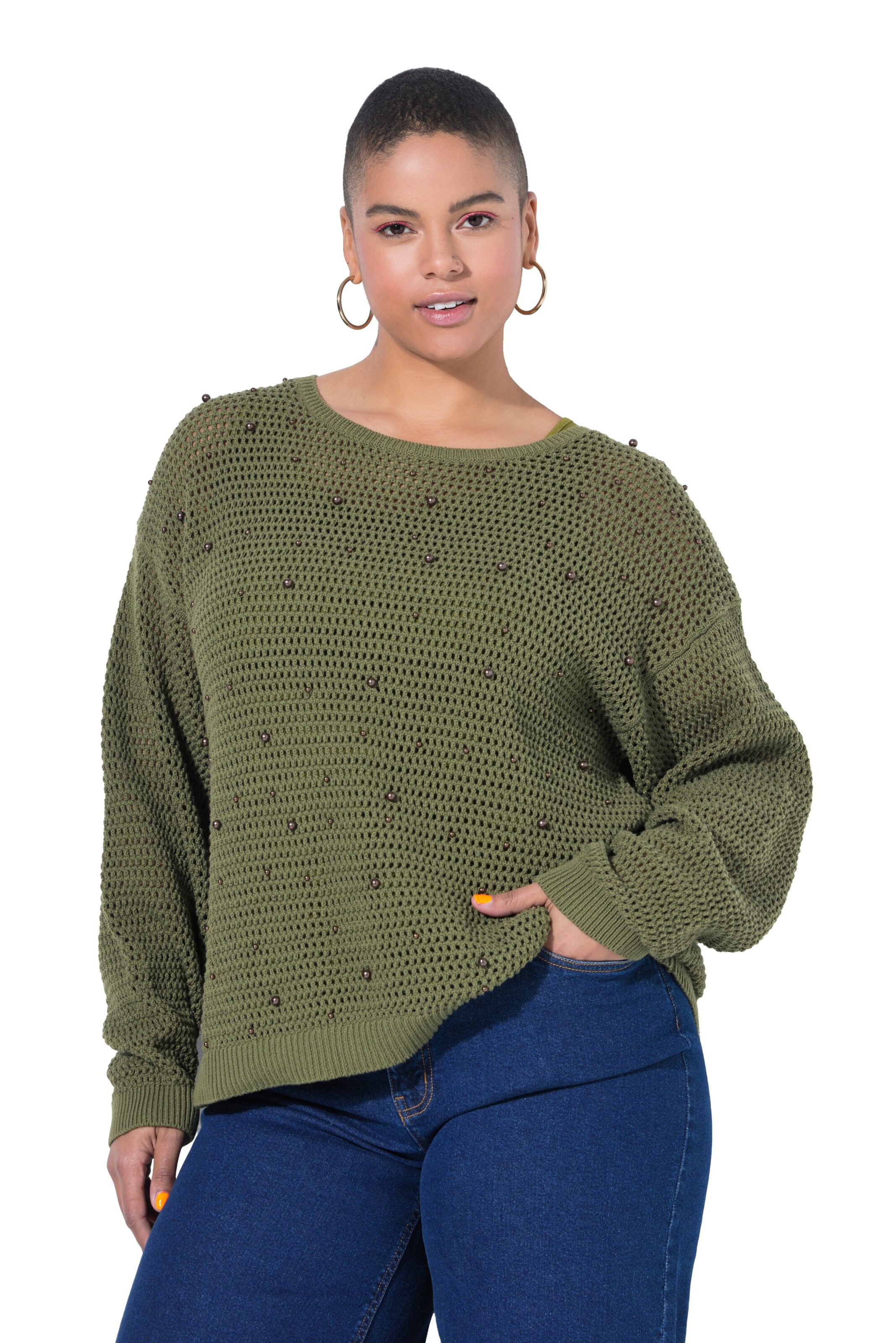 Studio Untold Trui in Groen: voorkant