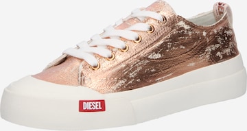 Sneaker bassa 'ATHOS' di DIESEL in oro: frontale