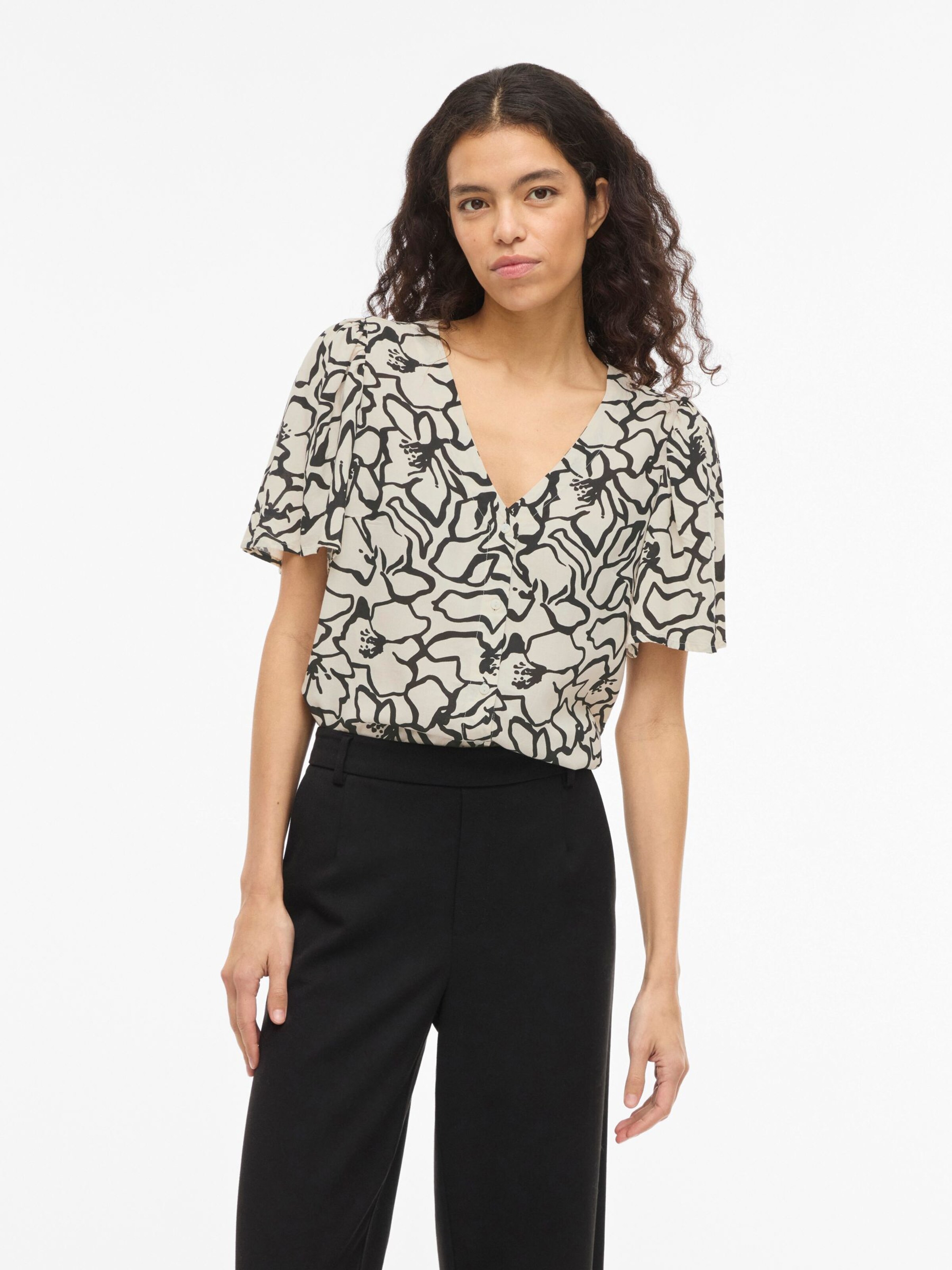 VILA Bluse 'VIGRACE' i beige: forside