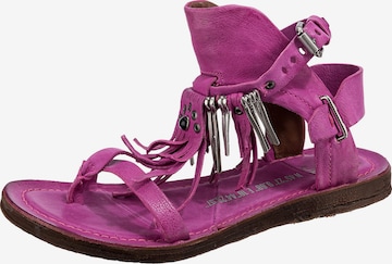 A.S.98 T-Bar Sandals 'Ramos' in Pink: front