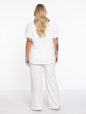 Loosefit Pantalon Yoek en blanc