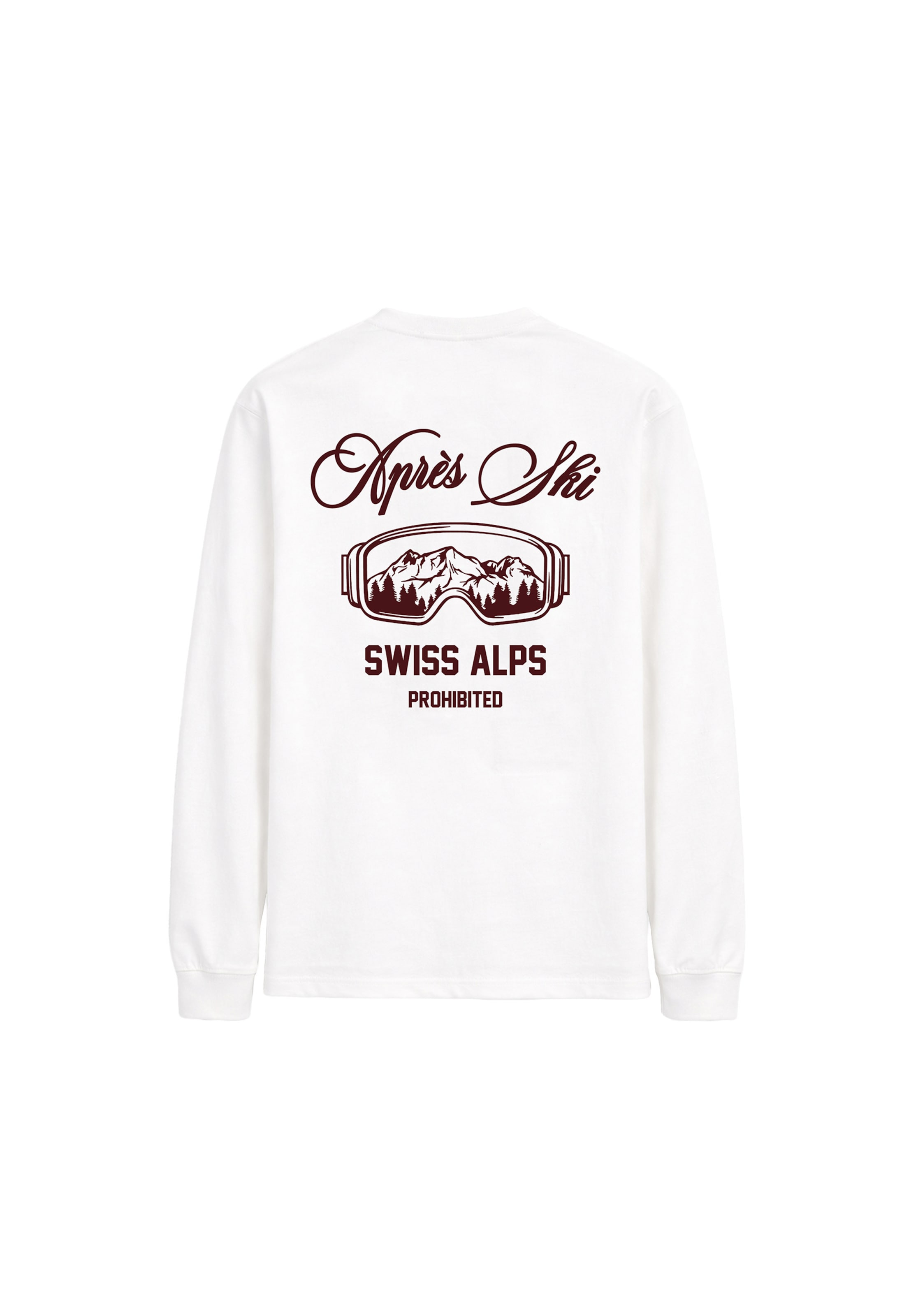 Prohibited - Camisa 'Après Ski' em branco: atrás