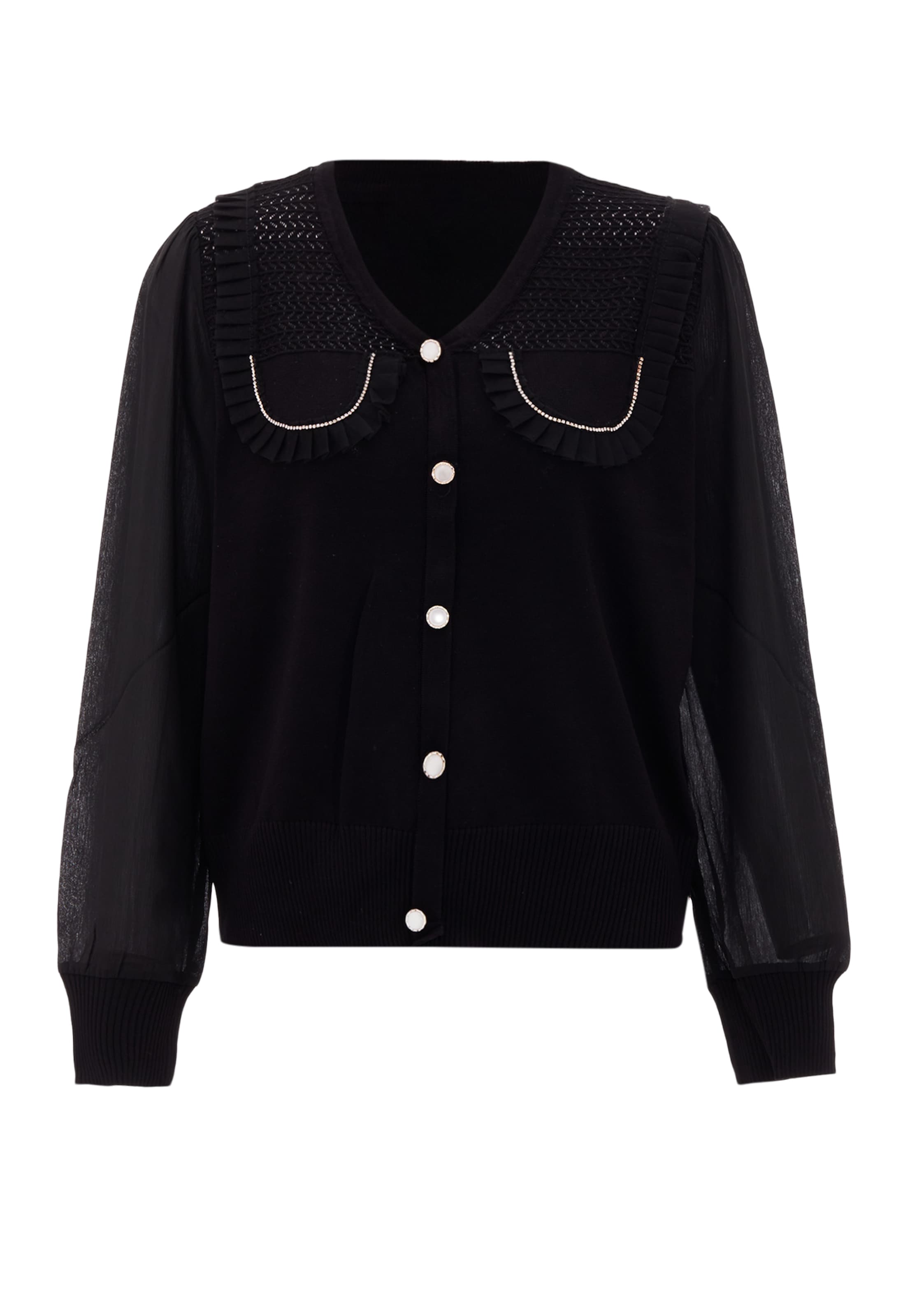 carato Cardigan i sort, Produktvisning