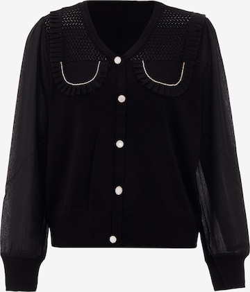 carato Knit Cardigan in Black: front