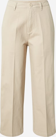 Santa Cruz Loose fit Pleat-Front Pants in Beige: front