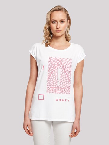 T-shirt 'Panic At The Disco Turn Up The Crazy' F4NT4STIC en blanc : devant