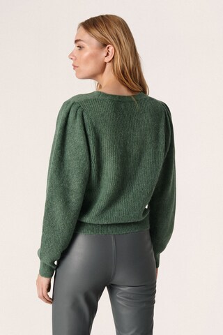 SOAKED IN LUXURY Knit Cardigan 'Tuesday' in Green