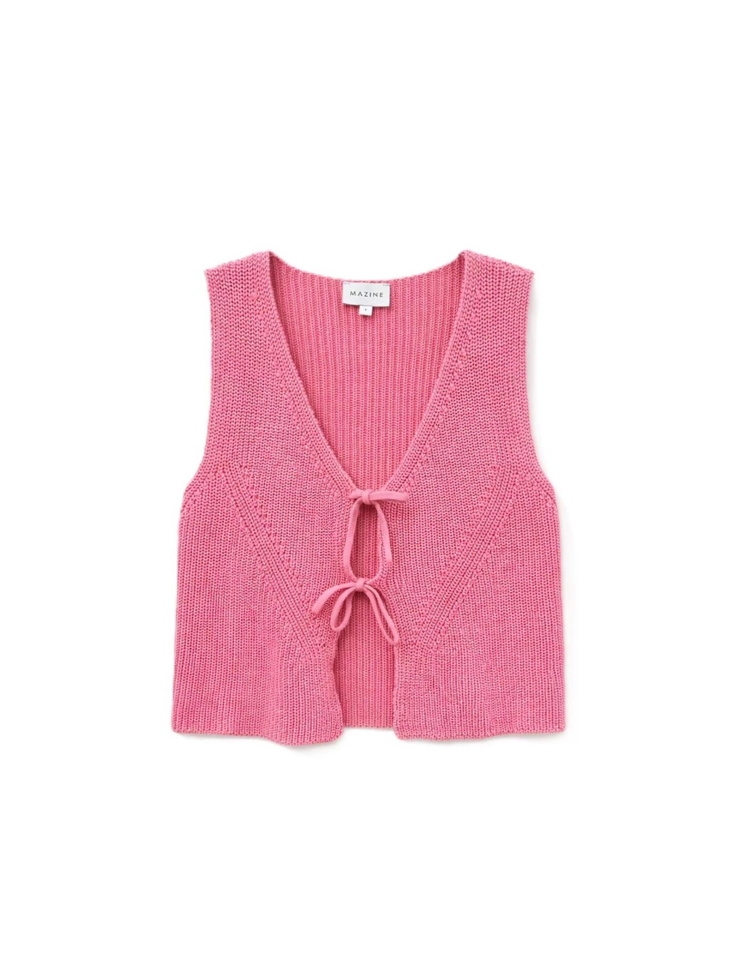 mazine Strickweste 'Hania'‌‌‌ in Pink: Vorderseite