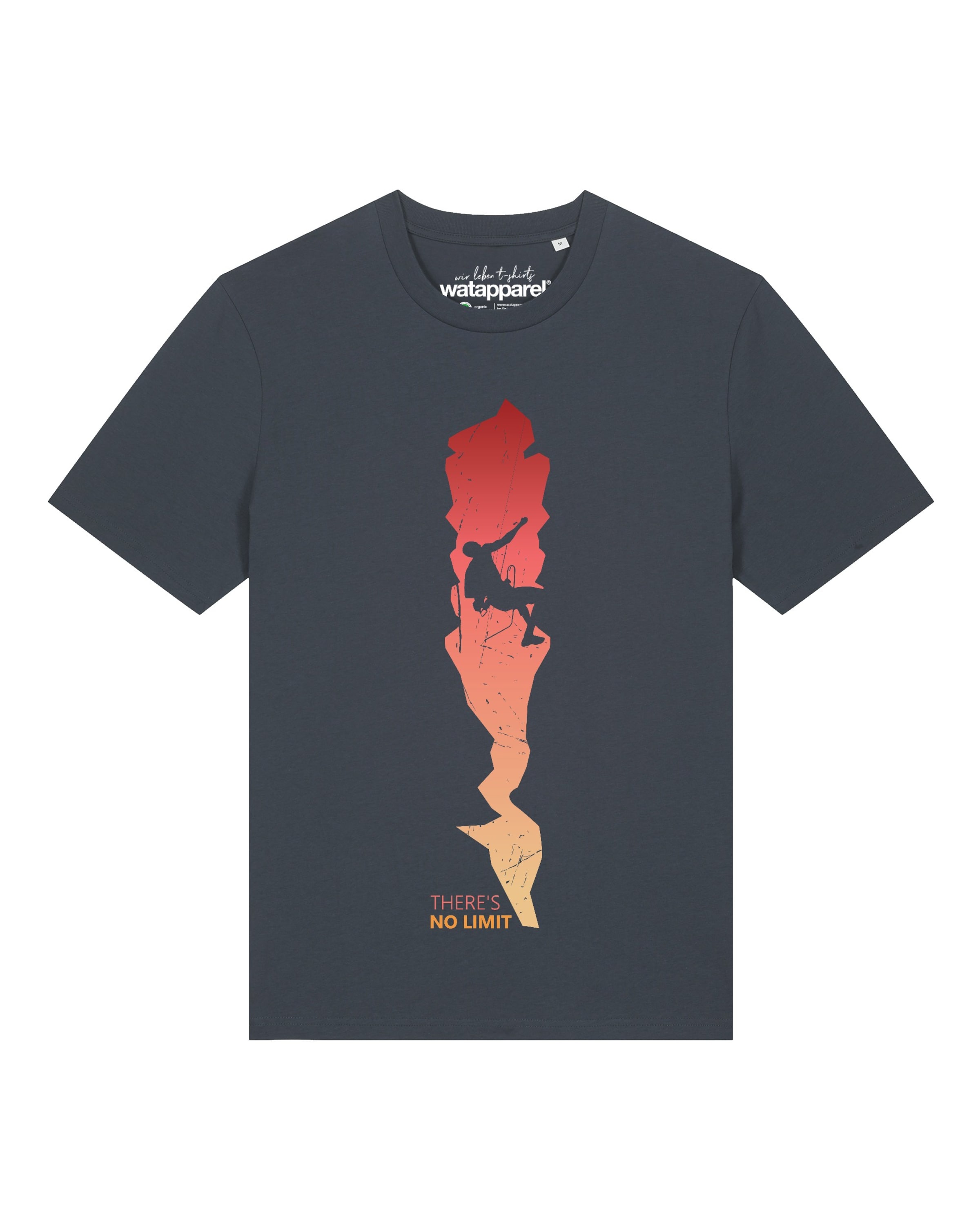 Watapparel Shirt 'There's no limit' in Grey: front